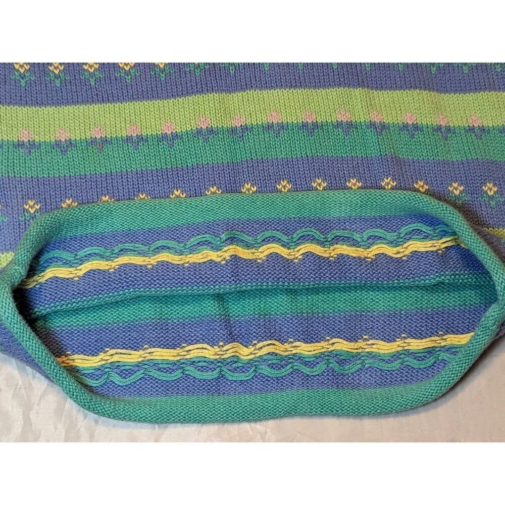 Vintage 1998 Girls Gymboree Long Sleeve 100% Cotton Sweater Girls Size XL Strips